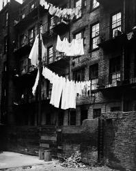 1930s Tenement Building With Laundry | Obraz na stenu