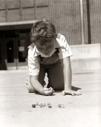 1950s Smiling Boy On School Yard Ground Playing | Obraz na stenu