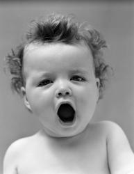 1940s Baby Close-Up Yawning | Obraz na stenu