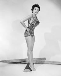 1950s Pin-Up  Of Woman Wearing Leopard Skin Bathing Suit | Obraz na stenu