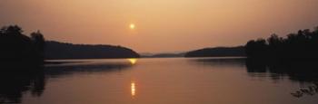 Reflection of sun in a lake, Lake Chatuge, North Carolina | Obraz na stenu