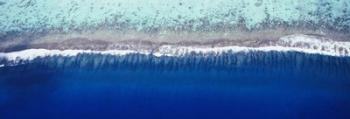 Aerial view of a lagoon, Huahine Island, Tahiti | Obraz na stenu