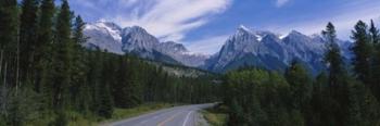 Two lane highway passing through a landscape, Alberta | Obraz na stenu