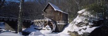 House in a snow covered landscape, West Virginia | Obraz na stenu