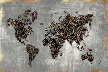 Gold World Map | Obraz na stenu