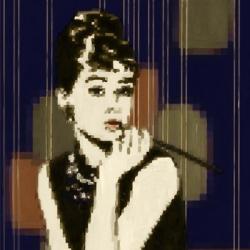 Pixeled Hepburn | Obraz na stenu