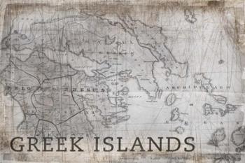 Greek Islands Map White | Obraz na stenu