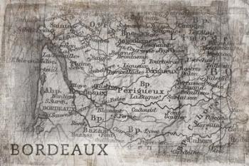 Bordeaux Map White | Obraz na stenu