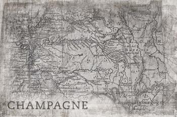 Champagne Map White | Obraz na stenu