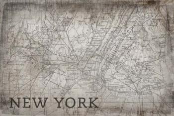 New York Map White | Obraz na stenu