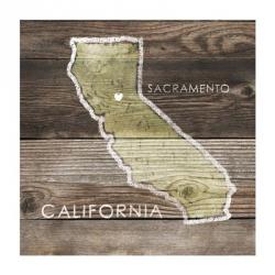 California Rustic Map | Obraz na stenu