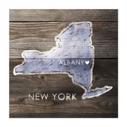 New York Rustic  Map | Obraz na stenu