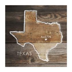 Texas Rustic Map | Obraz na stenu