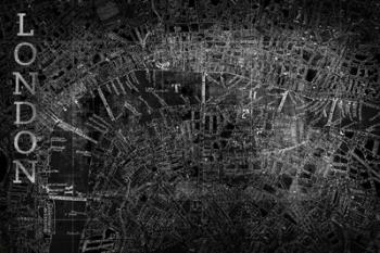 Map London Black | Obraz na stenu