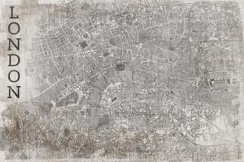 Map London White | Obraz na stenu
