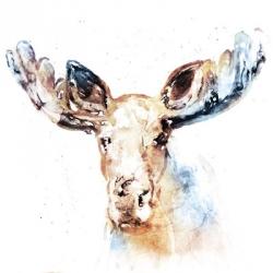 Watercolour Moose | Obraz na stenu