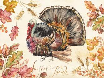 Watercolor Harvest Turkey | Obraz na stenu