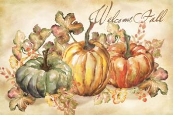 Watercolor Harvest Welcome Fall | Obraz na stenu