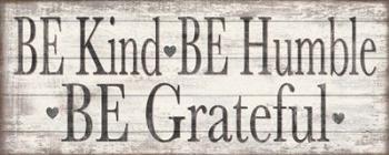 Kind Humble Grateful Wood Sign | Obraz na stenu