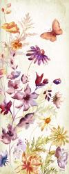 Colorful Wildflowers and Butterflies Panel I | Obraz na stenu