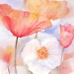 Watercolor Poppy Meadow Pastel I | Obraz na stenu