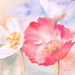 Watercolor Poppy Meadow Pastel II | Obraz na stenu