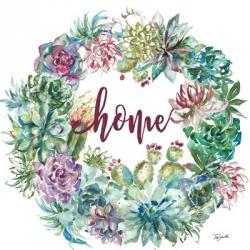 Succulent Garden Wreath Home | Obraz na stenu