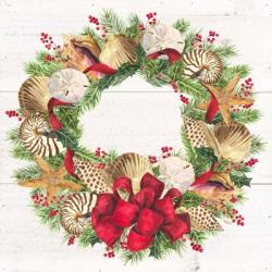 Christmas by the Sea Wreath square | Obraz na stenu
