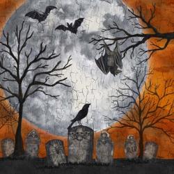 Something Wicked Graveyard I Hanging Bat | Obraz na stenu