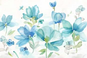 Blue Poppy Field Landscape | Obraz na stenu