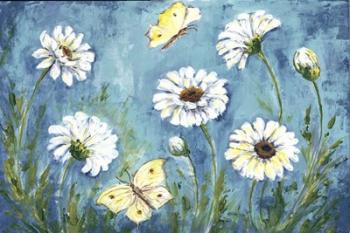 Daisies and Butterfly Meadow | Obraz na stenu