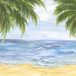 Beach and Palm Fronds II | Obraz na stenu