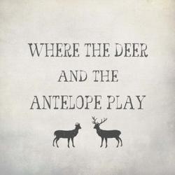 Where the Deer and Antelope | Obraz na stenu