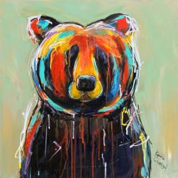 Painted Black Bear | Obraz na stenu