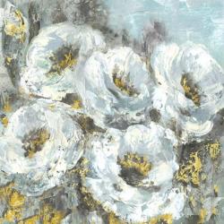 White Flowers with Gold | Obraz na stenu