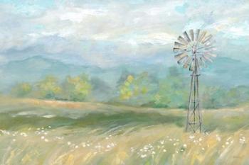 Country Meadow Windmill Landscape | Obraz na stenu