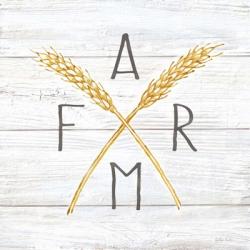 Farmhouse Stamp Wheat | Obraz na stenu