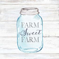 Farmhouse Stamp Mason Jar | Obraz na stenu