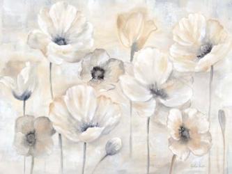 Gray Poppy Garden Landscape | Obraz na stenu