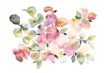 Shades of Pink Watercolor Floral | Obraz na stenu