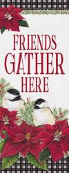 Chickadee Christmas Red - Friends Gather vertical | Obraz na stenu