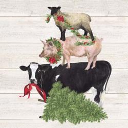 Christmas on the Farm VI Trio Facing left | Obraz na stenu