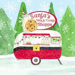 Food Cart Christmas IV Santas Milk and Cookies | Obraz na stenu