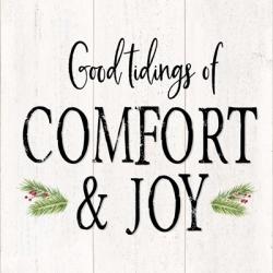 Peaceful Christmas II Comfort and Joy black text | Obraz na stenu