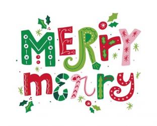 Festive Lettering - Merry Merry | Obraz na stenu
