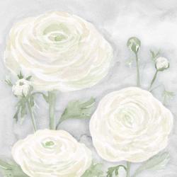 Peaceful Repose Floral on Gray I | Obraz na stenu