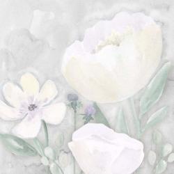 Peaceful Repose Floral on Gray II | Obraz na stenu