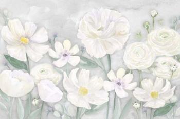 Peaceful Repose Gray Floral Landscape | Obraz na stenu