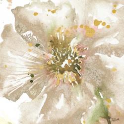 Neutral Watercolor Poppy Close Up II | Obraz na stenu