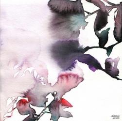 Watercolor Floral Pink Purple Trio I | Obraz na stenu